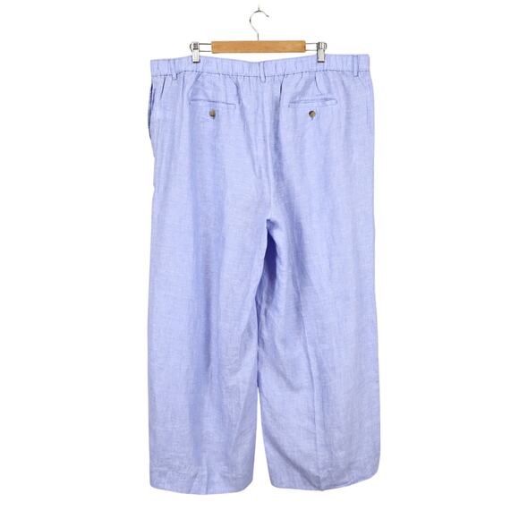 J.Crew Linen Harbor Wide Leg Pant French Blue Size XXL NWOT - Picture 7 of 8
